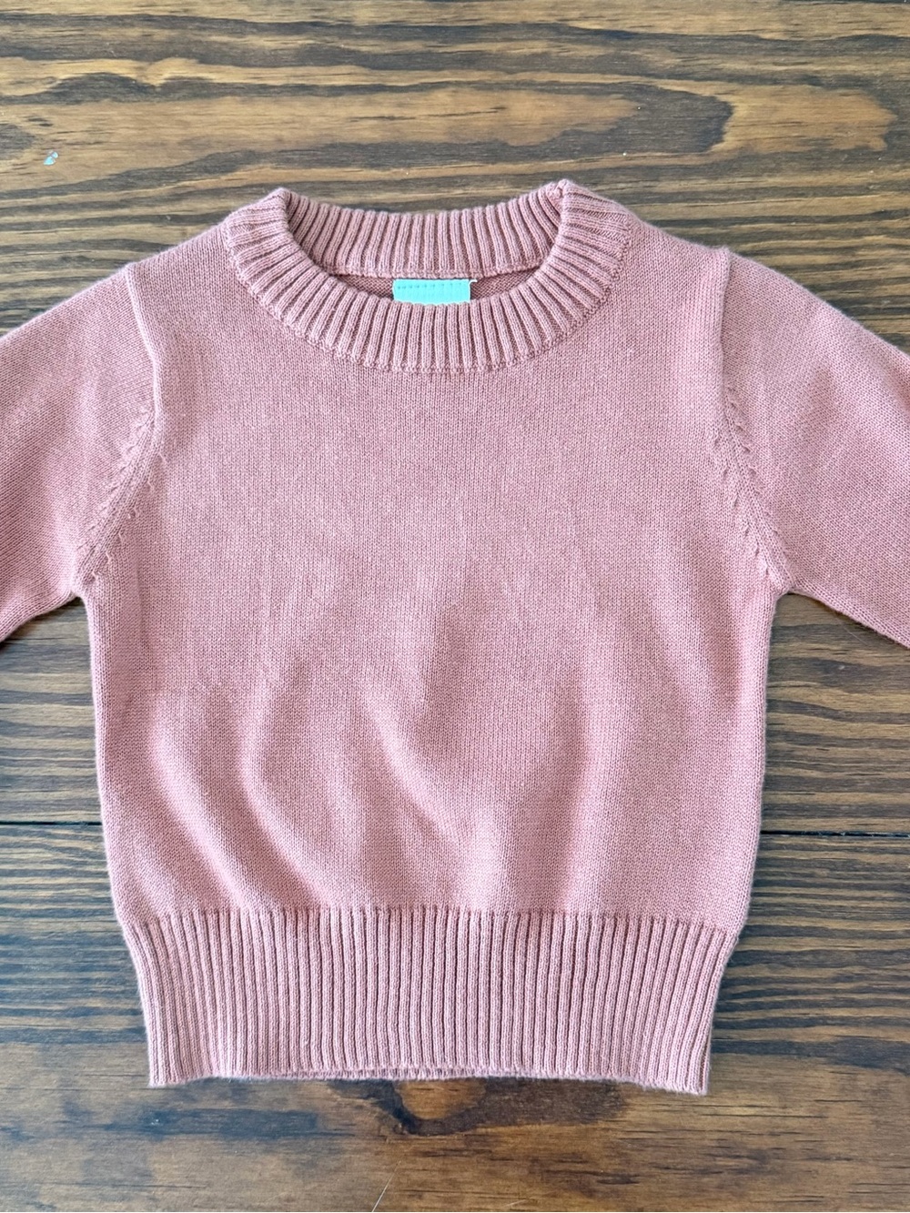 Amazon Essentials Girls Dusty Rose Knit Crewneck Sweater